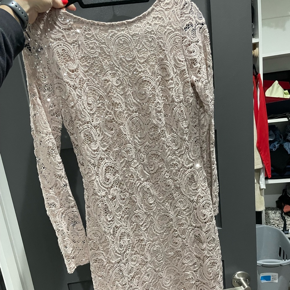 Pink sequin dress